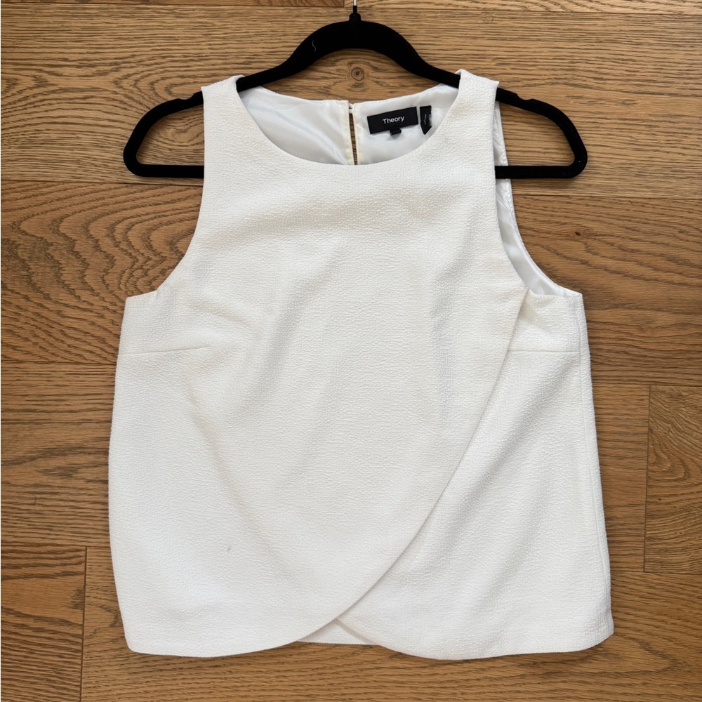 Theory Women's White Sleeveless Top